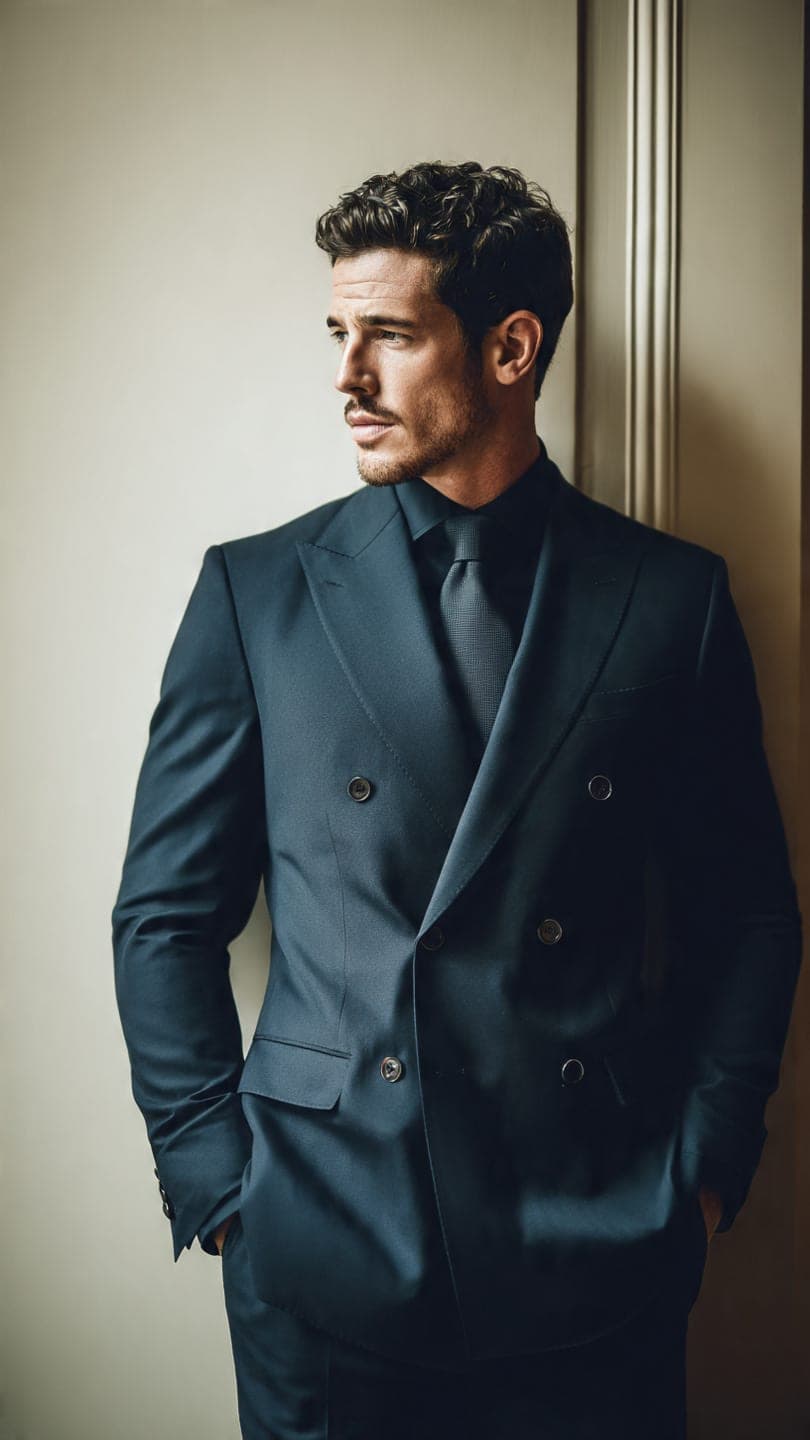 Navy Double Breasted Blazer
