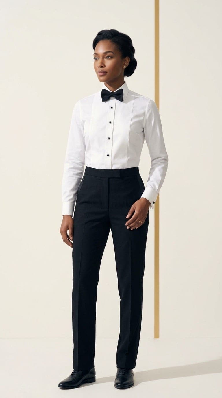 The Stud-Ready Plain Front Tuxedo Shirt