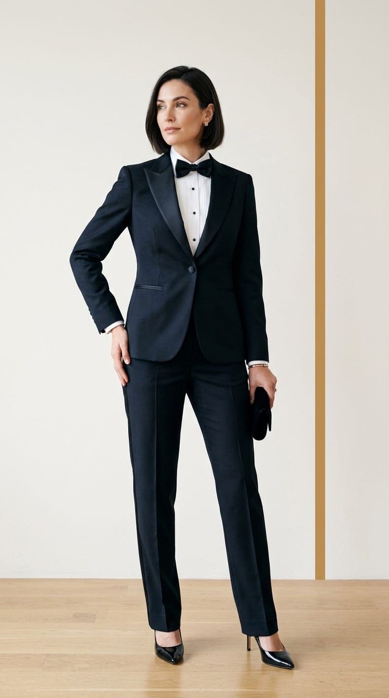 The Classic Two-Piece Tuxedo Pant Suit