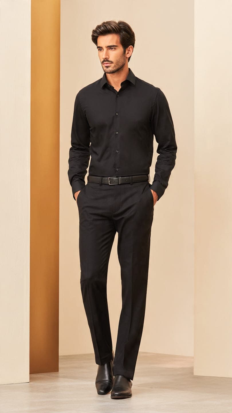 Slim Flat-Front Trousers