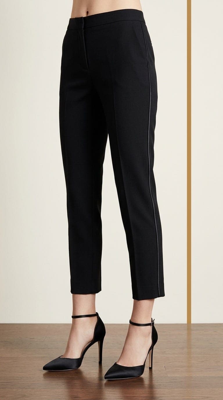 The Cropped Cigarette Tuxedo Pant