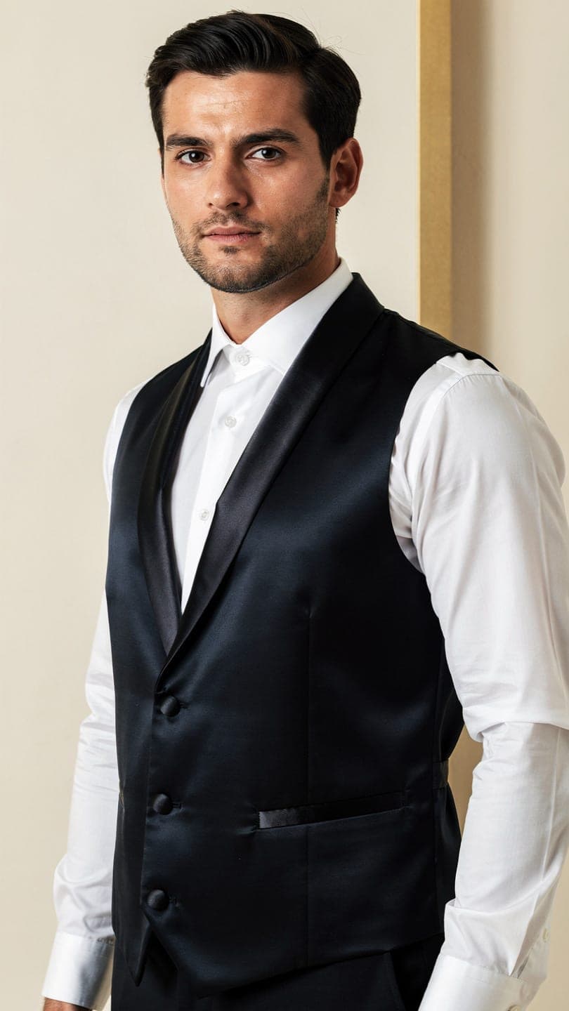 The Satin-Front Minimalist Vest