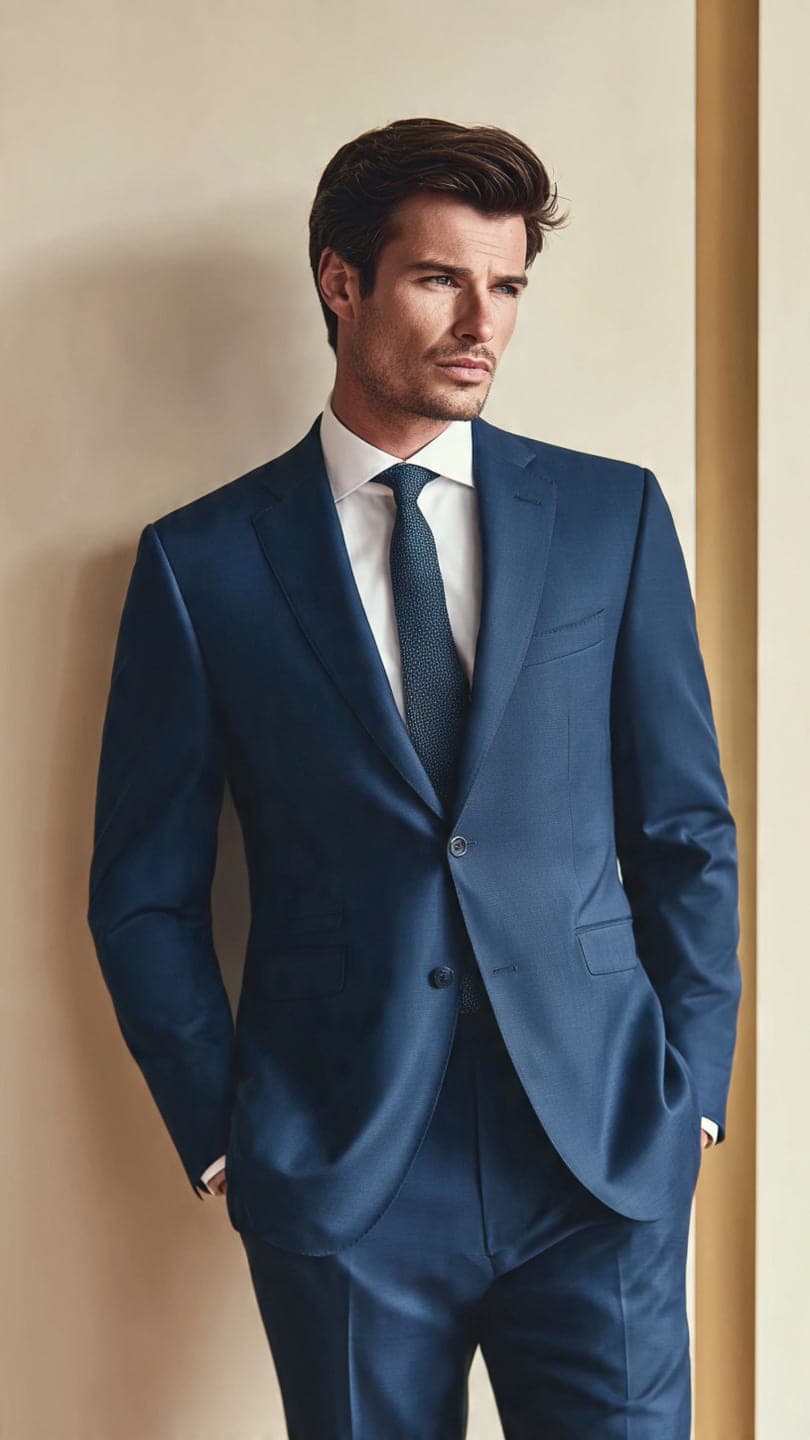 Single breasted wedding suit