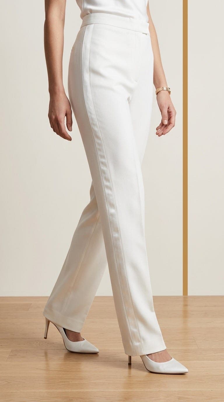 The Satin-Striped Bridal Tuxedo Pant