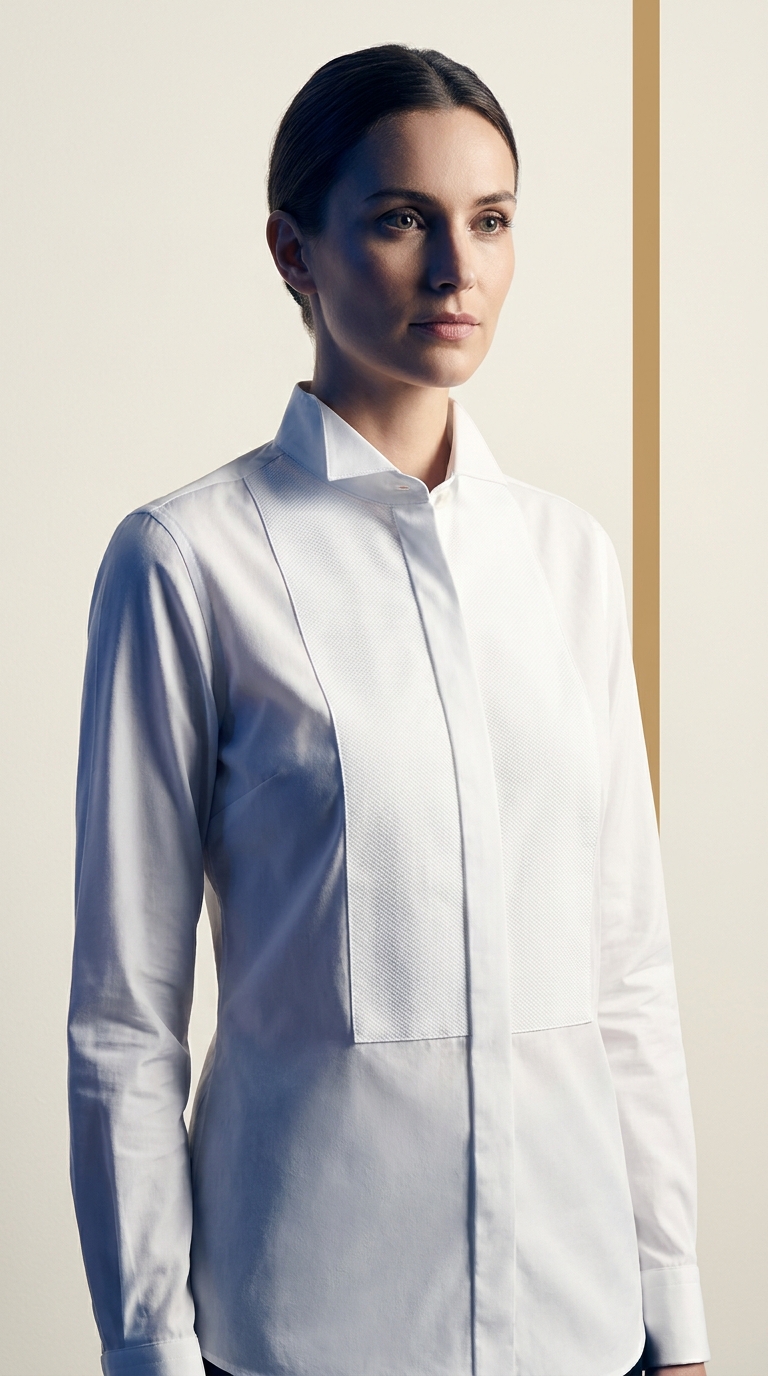 The Piqué Bib Tuxedo Shirt (Marcella)